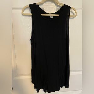 Old Navy Luxe Sz Medium Swing Tank - Black